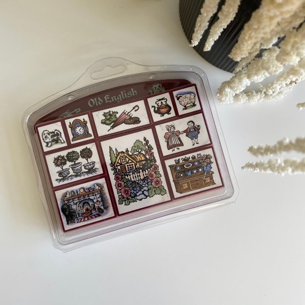 Old English Rubber Stamp Set